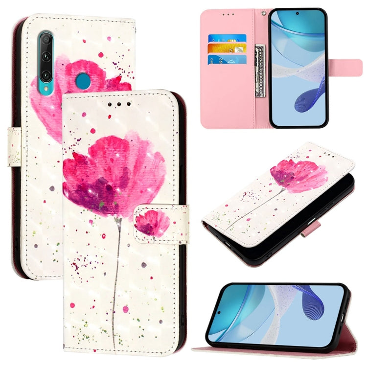 3D Painting Horizontal Flip Leather Phone Case, For Huawei Enjoy 9s / P Smart 2019
