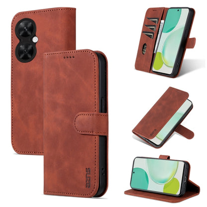 Brown flip leather phone case with card holder and dual camera cutouts