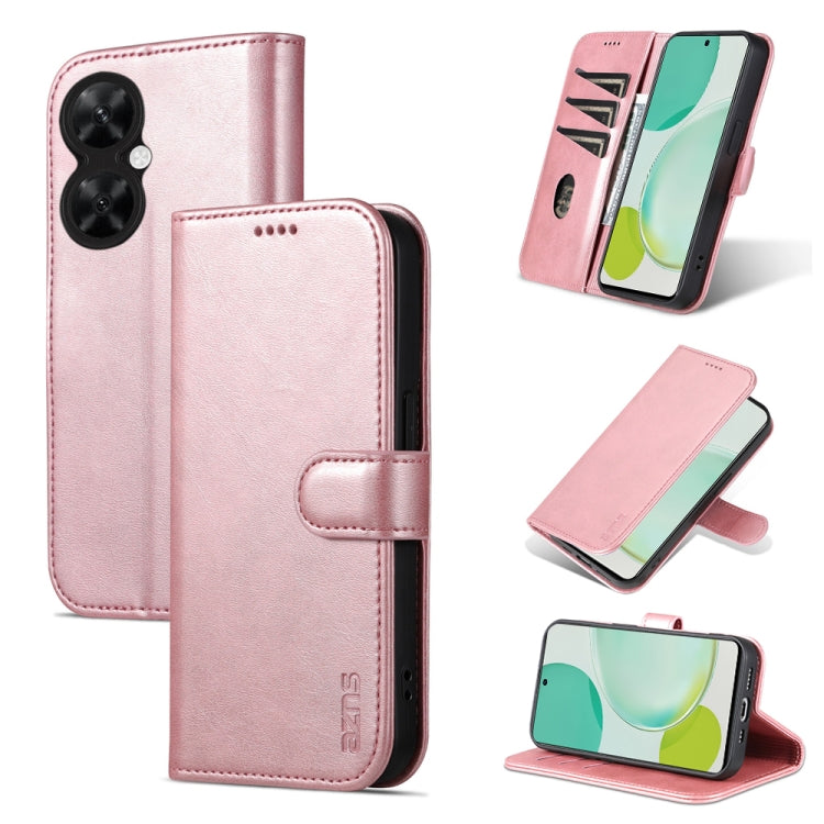 Rose gold flip leather phone case with card holder and dual camera cutouts
