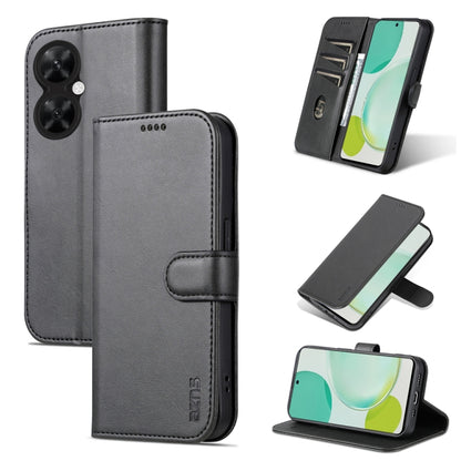 Black flip leather phone case with card slot and fold-out viewing stand