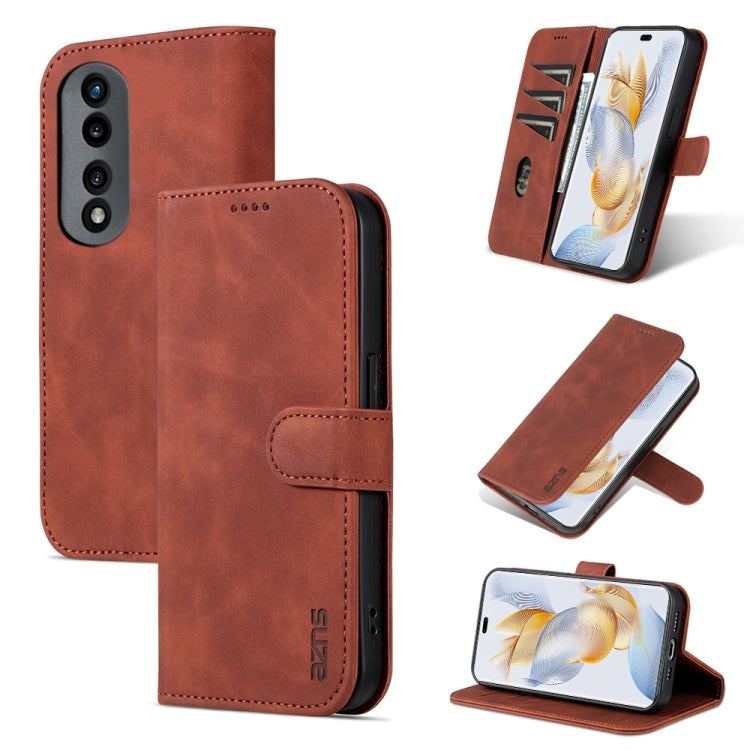 AZNS Skin Feel Calf Texture Flip Leather Phone Case, For Honor 90 Pro, For Honor 90