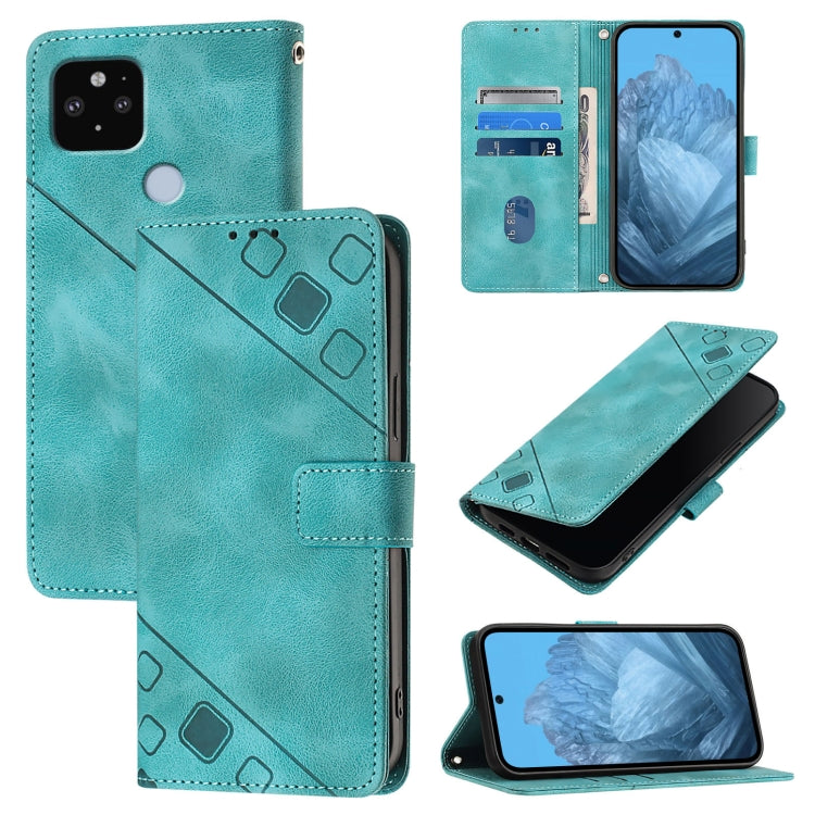 Skin-feel Embossed Leather Phone Case, For Google Pixel 6, For Google Pixel 5a, For Google Pixel 5 XL / Pixel 4a 5G, For Google Pixel 5