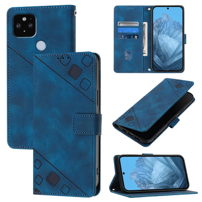 Skin-feel Embossed Leather Phone Case, For Google Pixel 6, For Google Pixel 5a, For Google Pixel 5 XL / Pixel 4a 5G, For Google Pixel 5