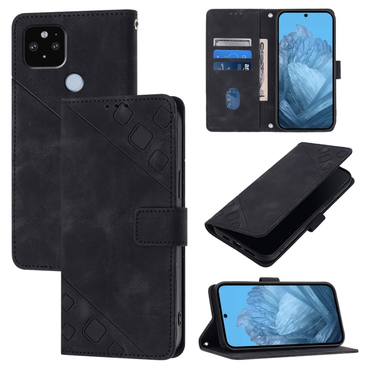 Skin-feel Embossed Leather Phone Case, For Google Pixel 6, For Google Pixel 5a, For Google Pixel 5 XL / Pixel 4a 5G, For Google Pixel 5