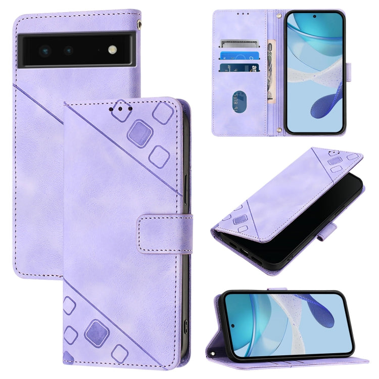 Skin-feel Embossed Leather Phone Case, For Google Pixel 6, For Google Pixel 5a, For Google Pixel 5 XL / Pixel 4a 5G, For Google Pixel 5