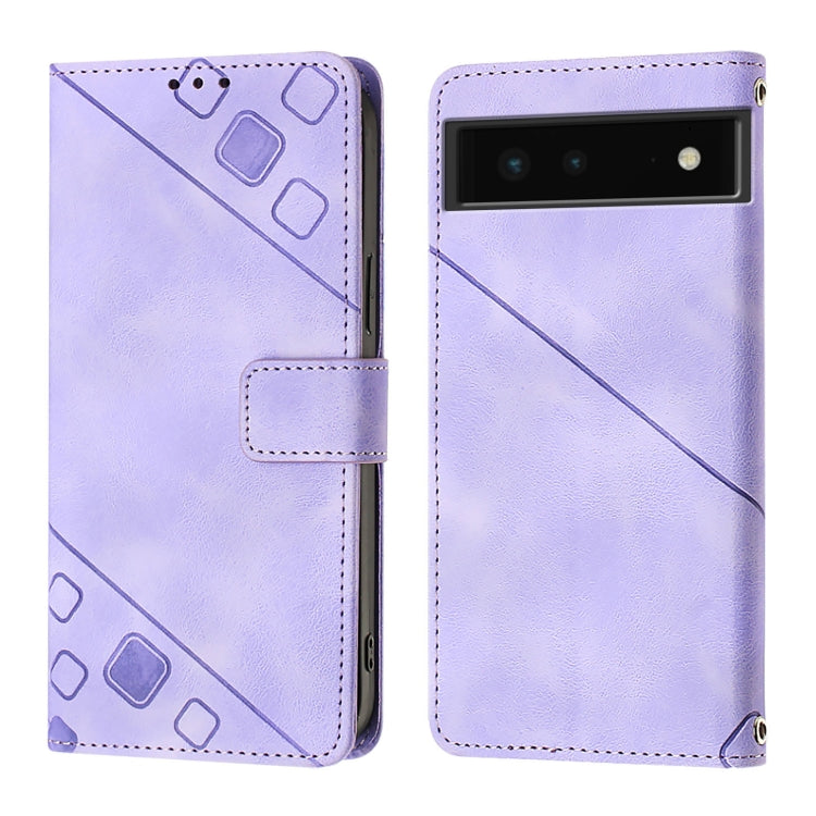 Skin-feel Embossed Leather Phone Case, For Google Pixel 6, For Google Pixel 5a, For Google Pixel 5 XL / Pixel 4a 5G, For Google Pixel 5