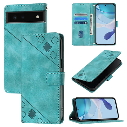 Skin-feel Embossed Leather Phone Case, For Google Pixel 6, For Google Pixel 5a, For Google Pixel 5 XL / Pixel 4a 5G, For Google Pixel 5