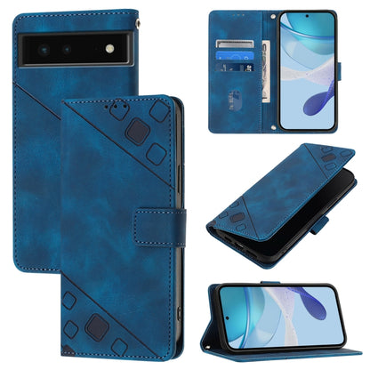 Skin-feel Embossed Leather Phone Case, For Google Pixel 6, For Google Pixel 5a, For Google Pixel 5 XL / Pixel 4a 5G, For Google Pixel 5