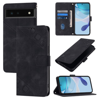 Skin-feel Embossed Leather Phone Case, For Google Pixel 6, For Google Pixel 5a, For Google Pixel 5 XL / Pixel 4a 5G, For Google Pixel 5