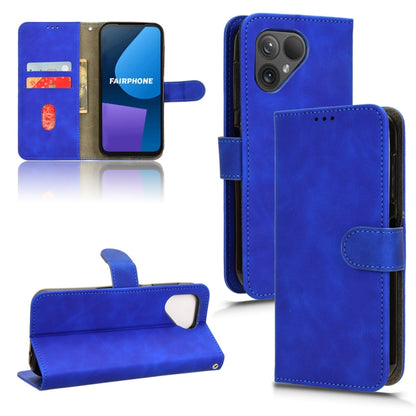 Magnetic flip leather phone case in blue, with card slots and magnetic closure