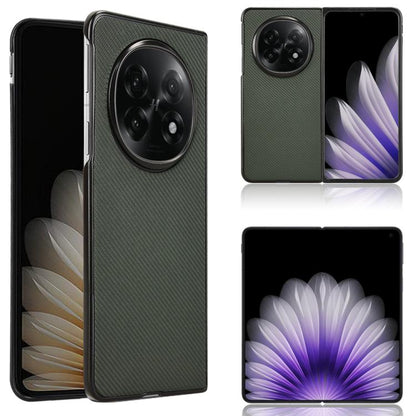Green PU leather phone case with textured finish and large oval camera cutout.