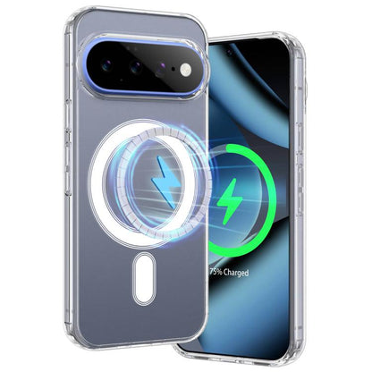 Clear MagSafe case with magnetic ring lighting and phone camera cutouts