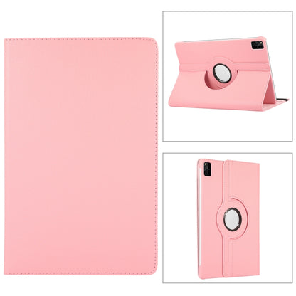Litchi-texture leather tablet case with latching stand, light pink