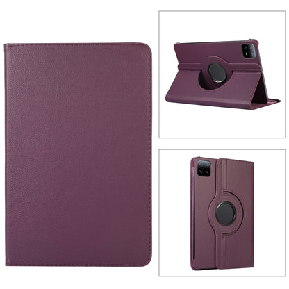 Litchi-texture leather tablet case with latching stand, dark purple