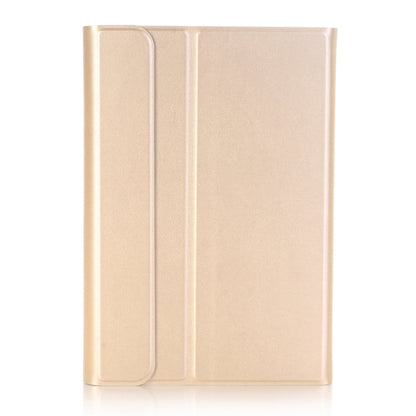Gold folio-style tablet case with smooth textured cover panels
