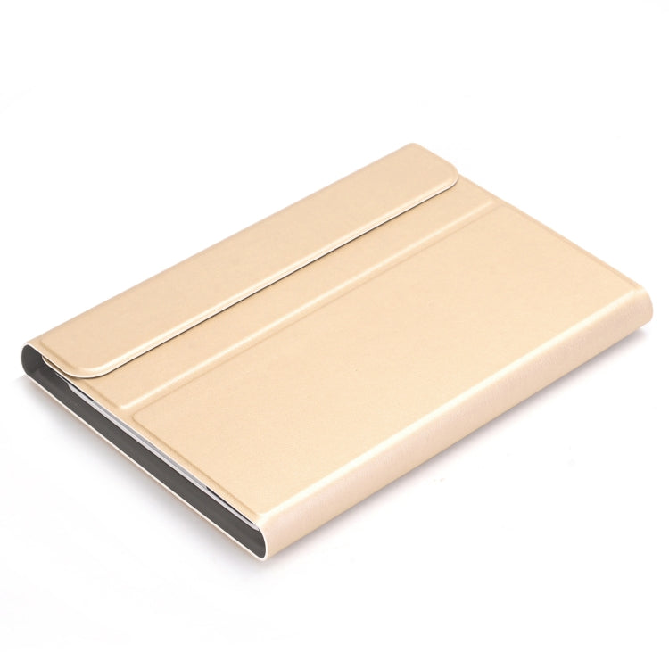Gold slim tablet folio case with curved edge and side pocket-style trim