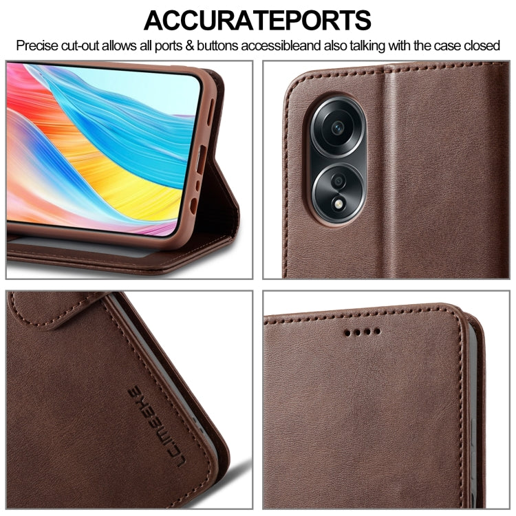 LC.IMEEKE Calf Texture Horizontal Flip Leather Case, For OPPO A58 4G / A98 5G / F23 5G, For OPPO A78 4G