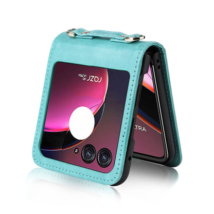 Crossbody Card Slot Leather Phone Case, For Motorola Razr 40 Ultra