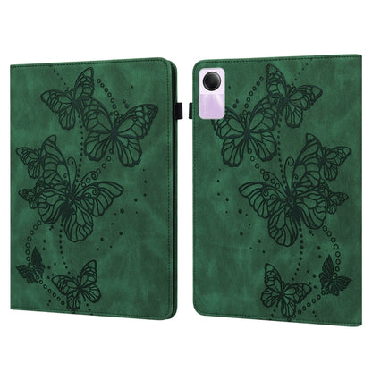 Embossed Butterfly Pattern Horizontal Flip Leather Tablet Case, For Xiaomi Redmi Pad SE