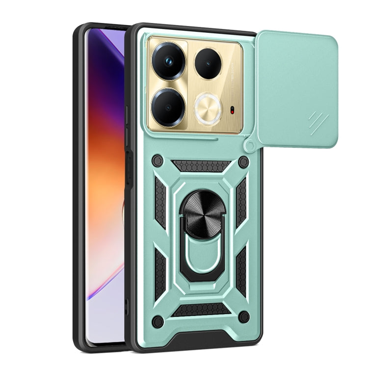 Light mint sliding camera cover phone case with rugged armor design and camera windows