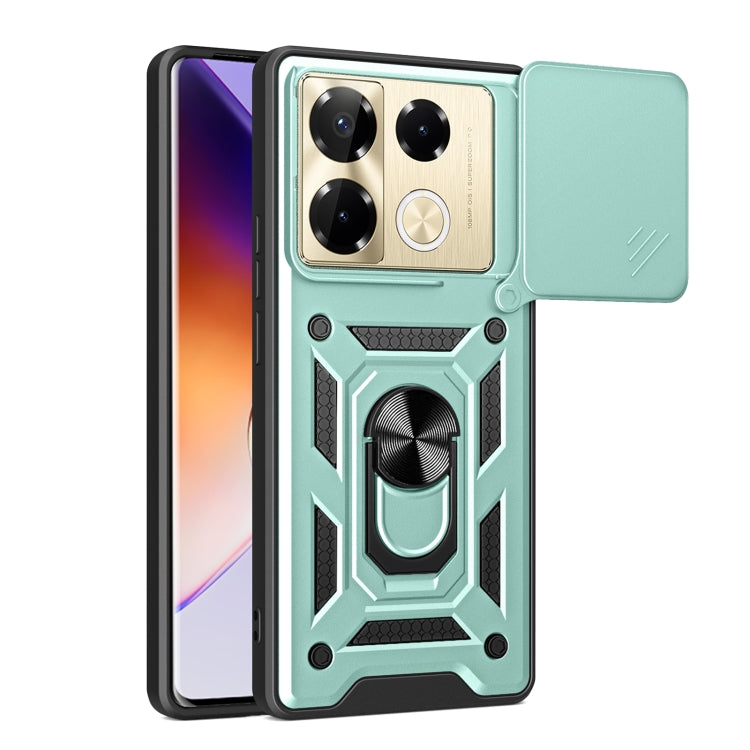 Mint sliding camera cover phone case with rugged armor design and camera cutouts