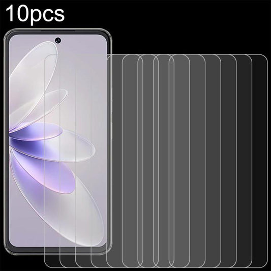 10pcs 2.5D tempered glass screen protector films for a smartphone, clear