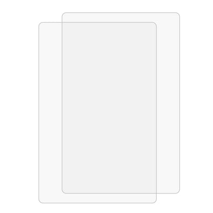 Clear tempered glass screen protector film, two sheets stacked
