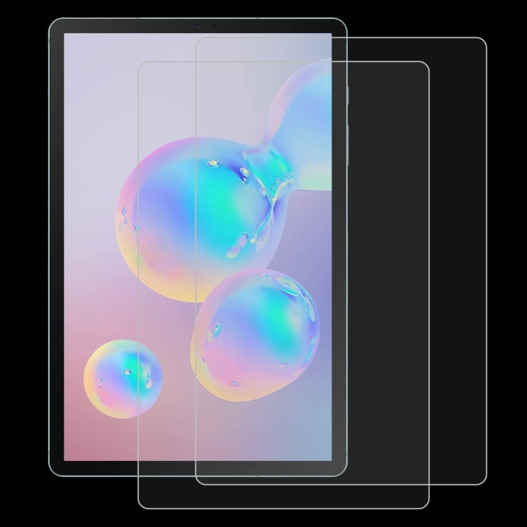 Tablet tempered glass screen protector film set, rounded edges and clear overlay