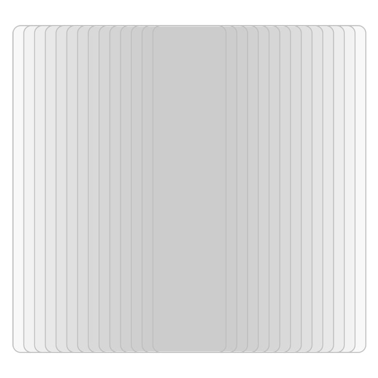25-pack tempered glass screen protectors, clear protective film sheets