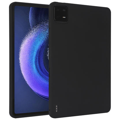 Black TPU tablet case with camera cutout for a flat tablet back