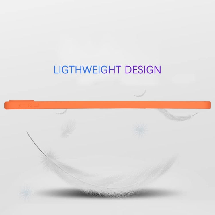 Orange lightweight TPU tablet case with long side cutout bar.