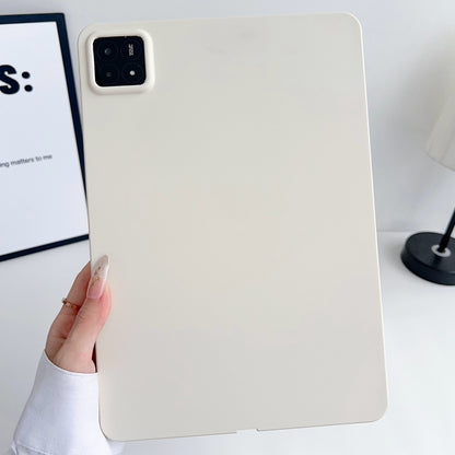 Milk white TPU tablet case with cutout for rear camera and access ports