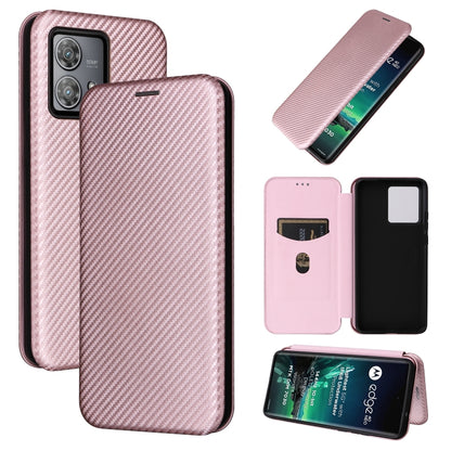 Carbon Fiber Texture Flip Leather Phone Case, For Motorola Edge 40 Neo