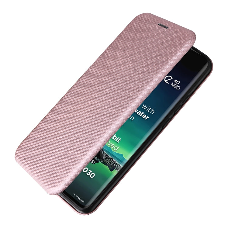 Carbon Fiber Texture Flip Leather Phone Case, For Motorola Edge 40 Neo