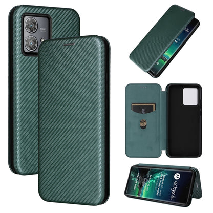 Carbon Fiber Texture Flip Leather Phone Case, For Motorola Edge 40 Neo