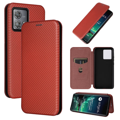 Carbon Fiber Texture Flip Leather Phone Case, For Motorola Edge 40 Neo