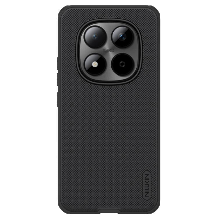 Black frosted phone case with camera cutouts and textured grip, NILLKIN Shield Pro style
