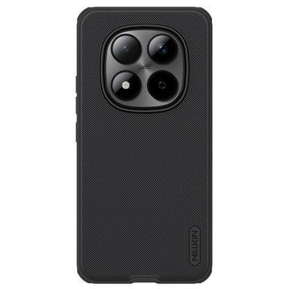 Black frosted phone case with camera cutouts and textured grip, NILLKIN Shield Pro style