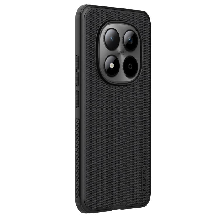 Black textured phone case with camera ring cutout and side button openings, NILLKIN