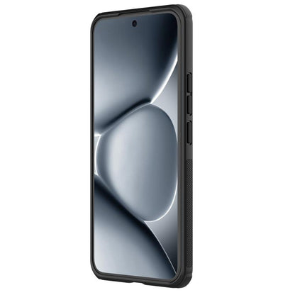 Dark phone case showing front-edge protection with textured side grip