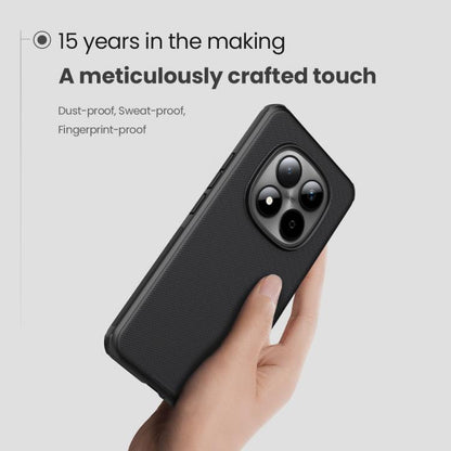 Black frosted textured phone case with camera cutouts and slim profile, NILLKIN