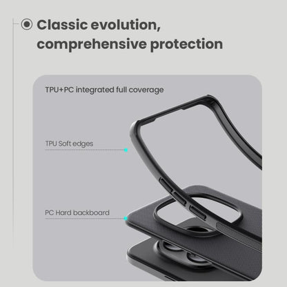 Black phone case with raised protective rim and cutout for camera module