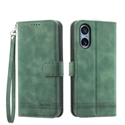 Green flip wallet phone case with wrist strap, TPU/PU protection, dual-camera cutout