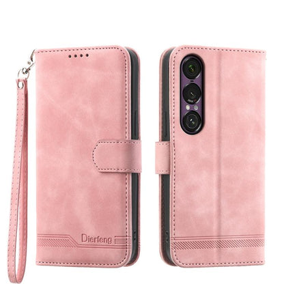 Pink wallet-style phone case with wrist strap and magnetic flap; camera cutout.