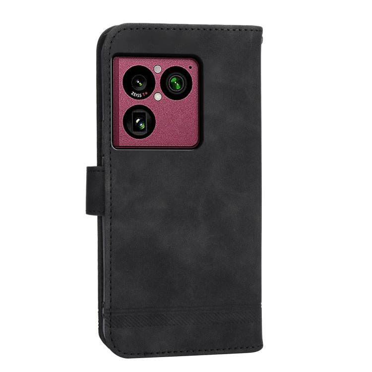 Black flip phone case with back camera cutout and side frame protection.