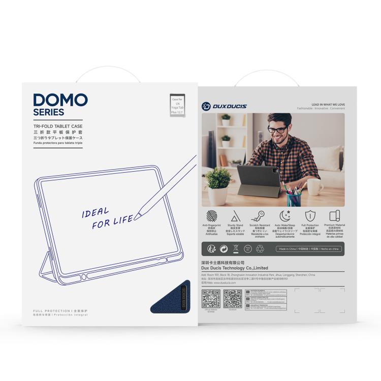 DUX DUCIS Domo Series tablet case packaging, with tray and product details