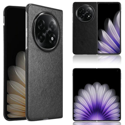 Litchi-texture back phone case, gray with raised camera cutout and buttons