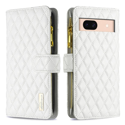 Diamond Lattice Zipper Wallet Leather Flip Phone Case, For Google Pixel 11a, For Google Pixel 11 / 11 Pro, For Google Pixel 8a