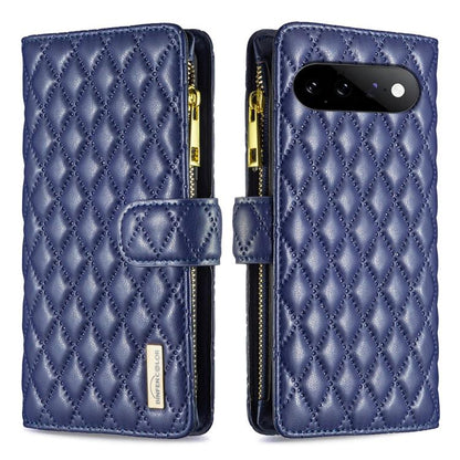 Diamond Lattice Zipper Wallet Leather Flip Phone Case, For Google Pixel 11a, For Google Pixel 11 / 11 Pro, For Google Pixel 8a