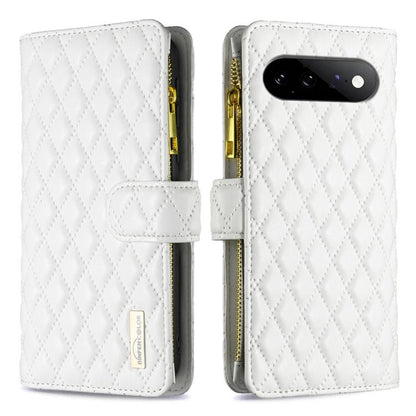 Diamond Lattice Zipper Wallet Leather Flip Phone Case, For Google Pixel 11a, For Google Pixel 11 / 11 Pro, For Google Pixel 8a